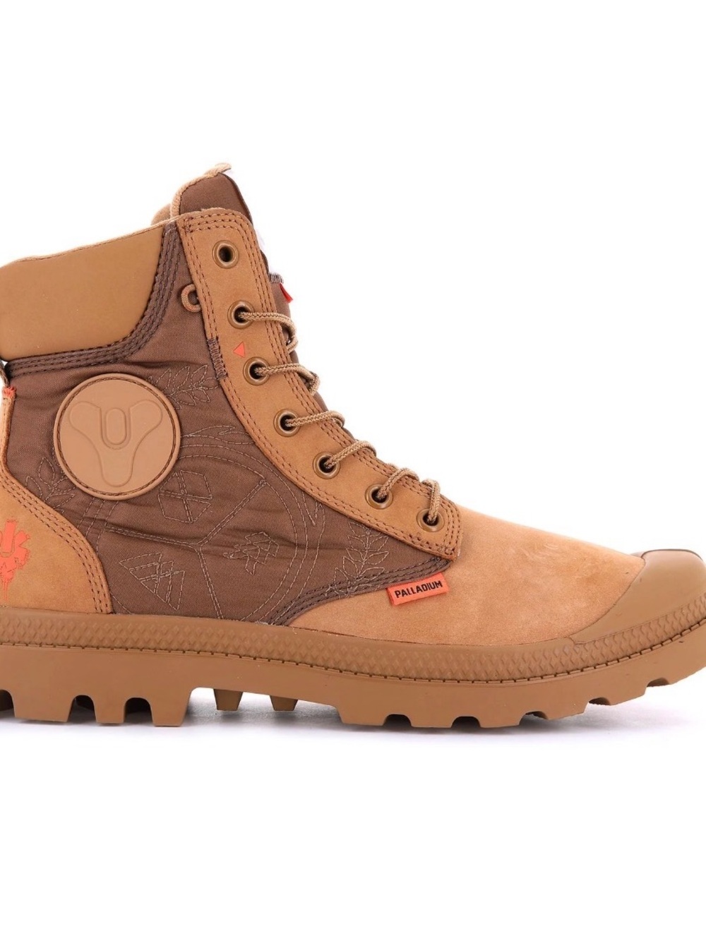 Palladium Men’s Tan and Brown Lace-Up Outdoor Boot